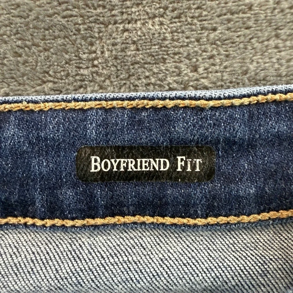 Judy Blue Women's Jeans Boyfriend Fit Size 11/30 Distressed‎ Mid Rise